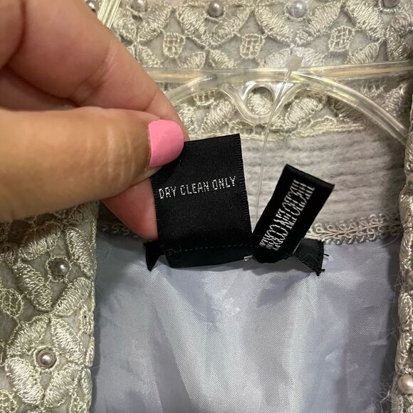 A.B.C White Beaded Angora Rabbit Hair Cardigan Sweater Coat Size OS - Picture 6 of 7